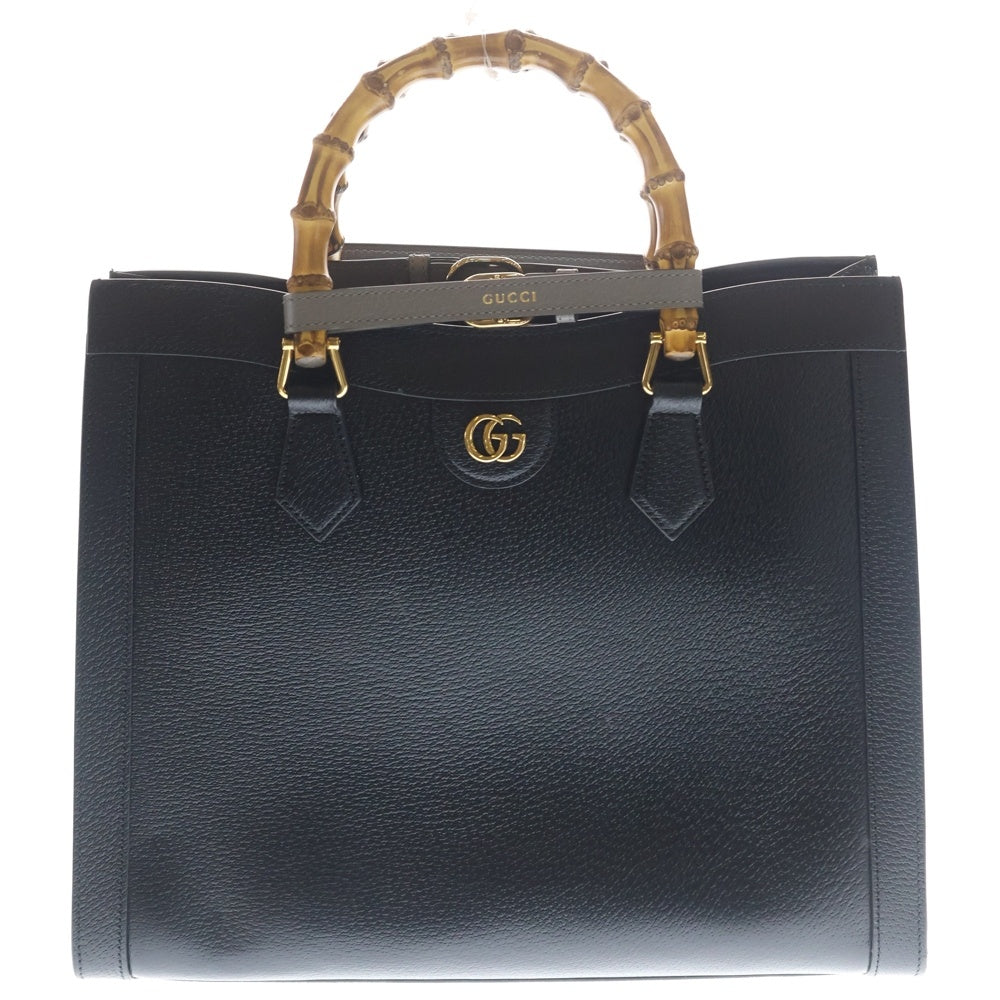 GUCCI(グッチ) ダイアナ 2WAYバッグ トートバッグ ハンドバッグ ショルダーバッグ ブラック レザー 678842 ゴールド金具 レディース