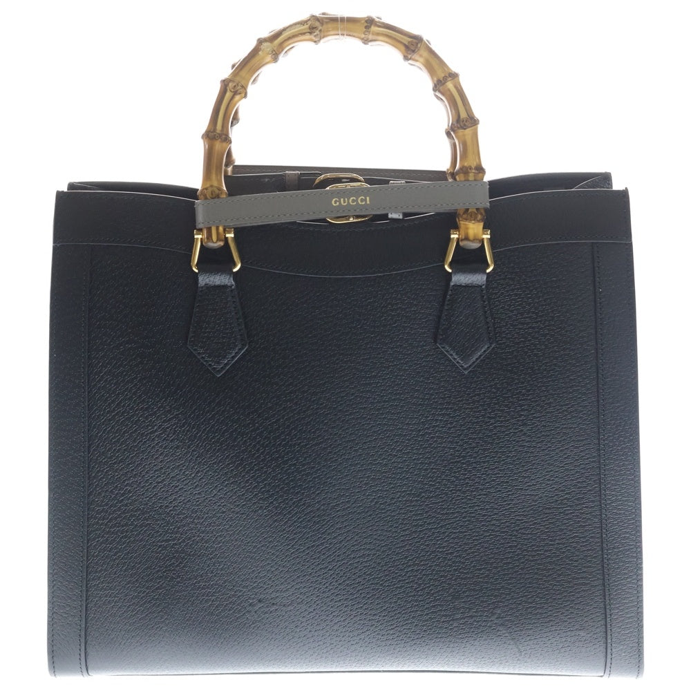 GUCCI(グッチ) ダイアナ 2WAYバッグ トートバッグ ハンドバッグ ショルダーバッグ ブラック レザー 678842 ゴールド金具 レディース