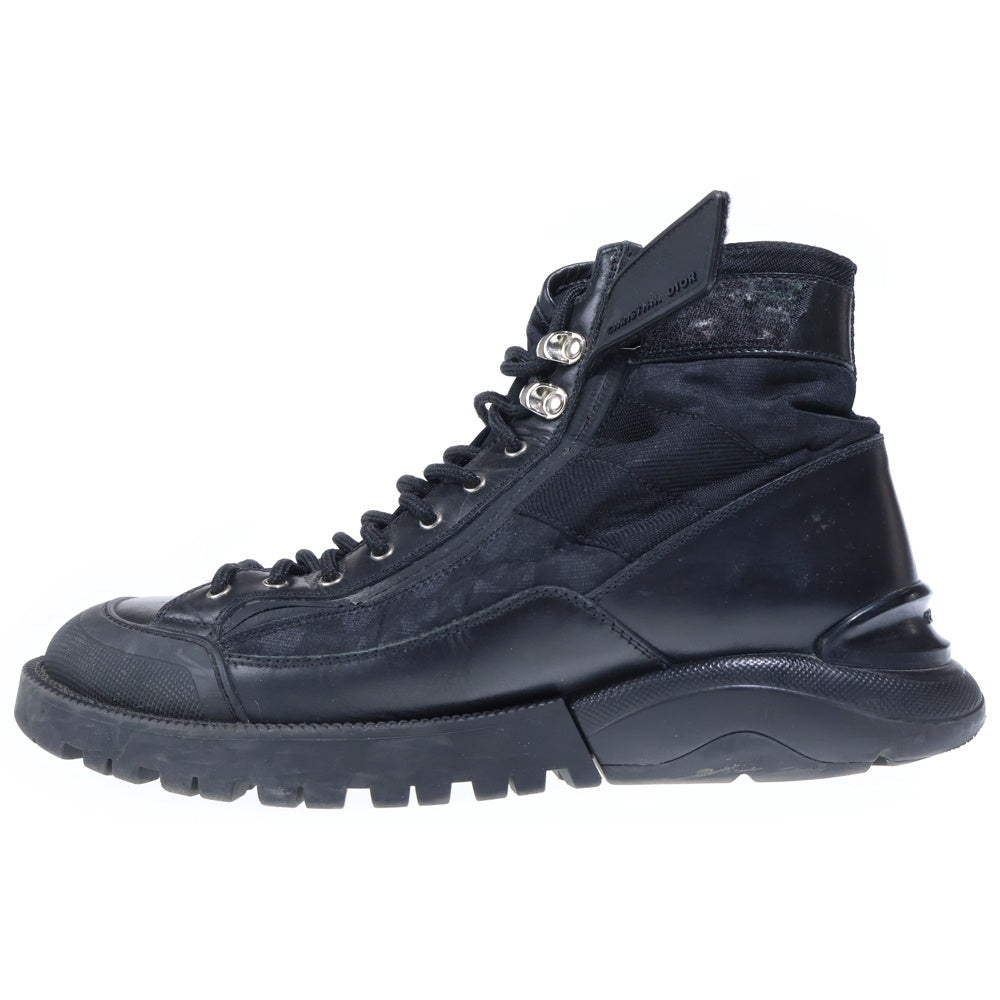 Dior HOMME(ディオールオム) オブリーク レースアップ ハイカット ショート コンバットブーツ シューズ ブラック 19ABM