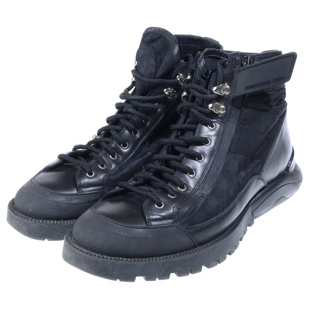 Dior HOMME(ディオールオム) オブリーク レースアップ ハイカット ショート コンバットブーツ シューズ ブラック 19ABM