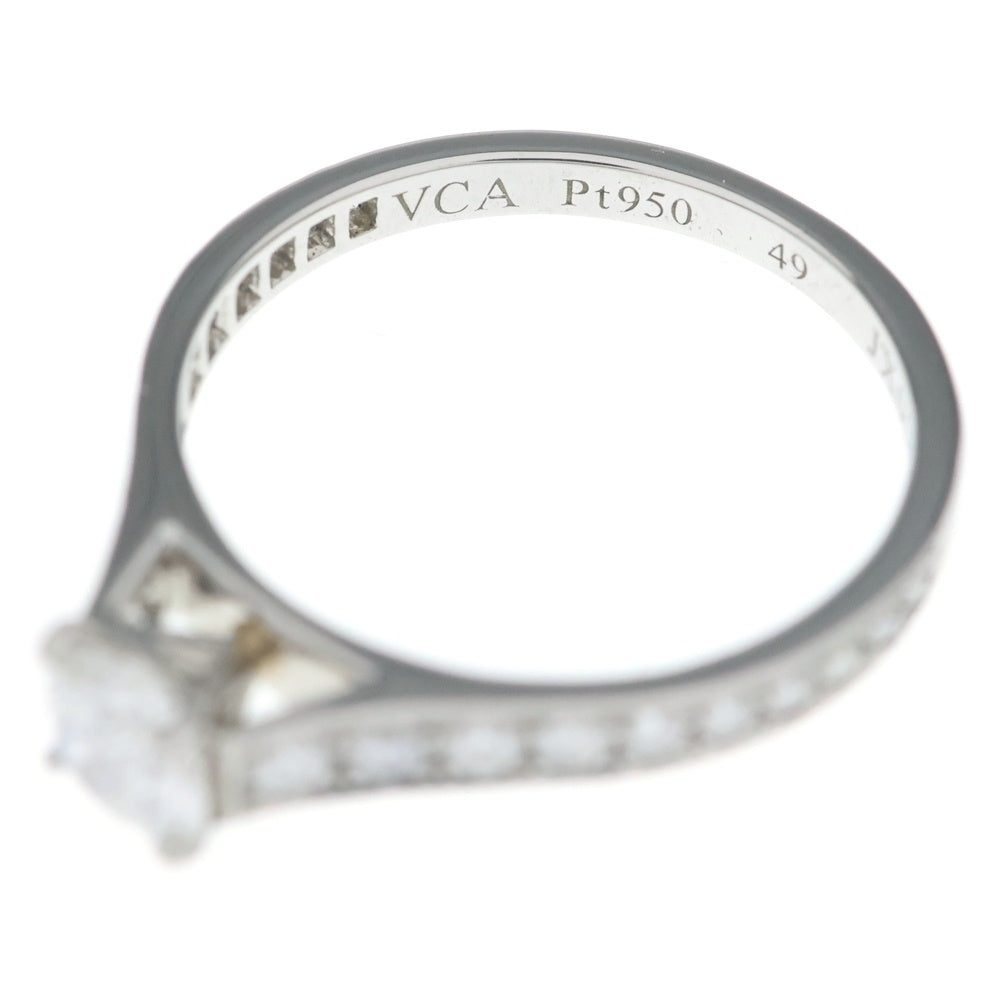 Van Cleef & Arpels(ヴァンクリーフアンドアーペル) ロマンス ソリティア ダイヤ リング 指輪 Pt950 プラチナ プラチナ VCARG41549 レディース