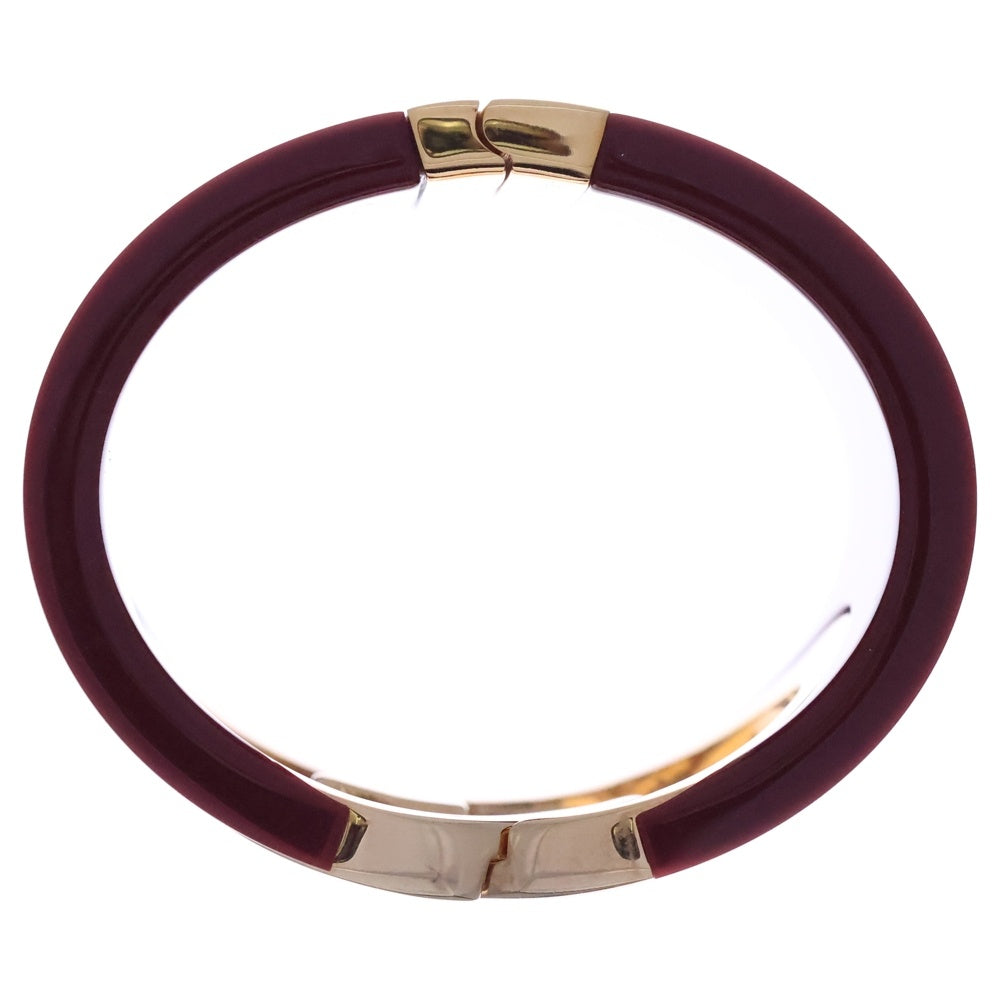 GUCCI(グッチ) インターロッキングG バングル ブレスレット レッド ゴールド金具 レディース