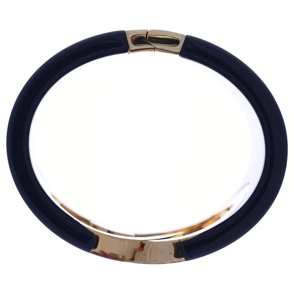 GUCCI(グッチ) インターロッキングG バングル ブレスレット ブルー GP ゴールド金具 レディース