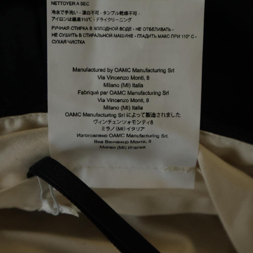 OAMC(オーエーエムシー) Achilles Pants アキレス ジップポケット ウール スラックスパンツ トラウザーズ ブラック 24E28OAU80