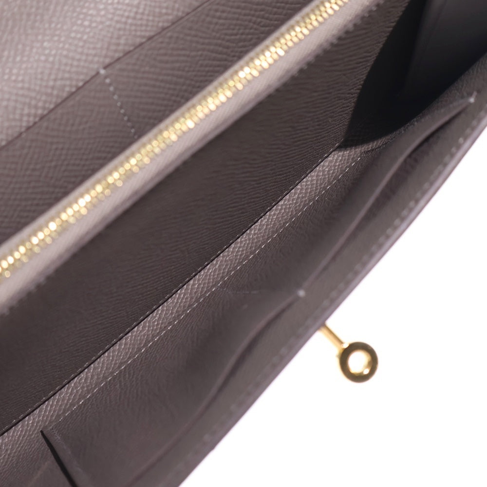 HERMES(エルメス) ケリーウォレット ロングトゥーゴー エタン エプソン ショルダーバッグ ショルダーウォレット グレー W刻印 ゴールド金具 レディース