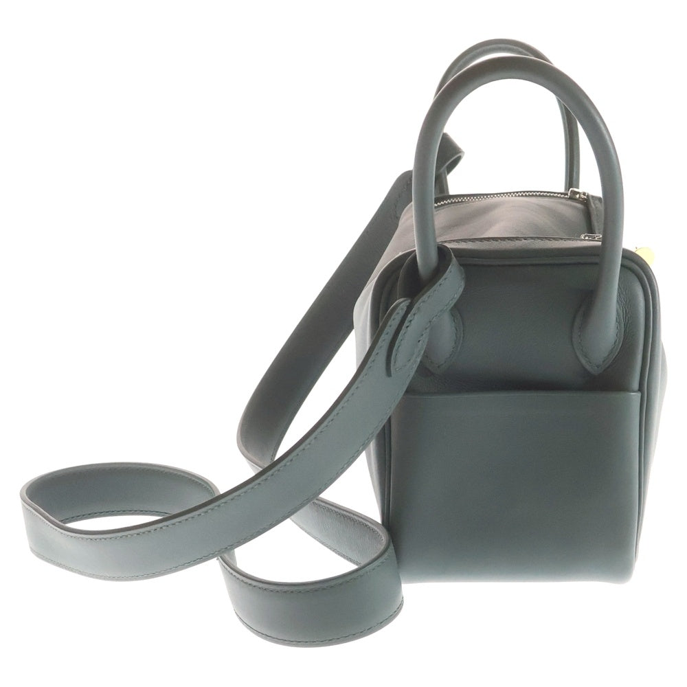 HERMES(エルメス) リンディ ミニ ヴェールマングローブ スイフト 2wayバッグ エレクトラム金具 K刻印 レディース