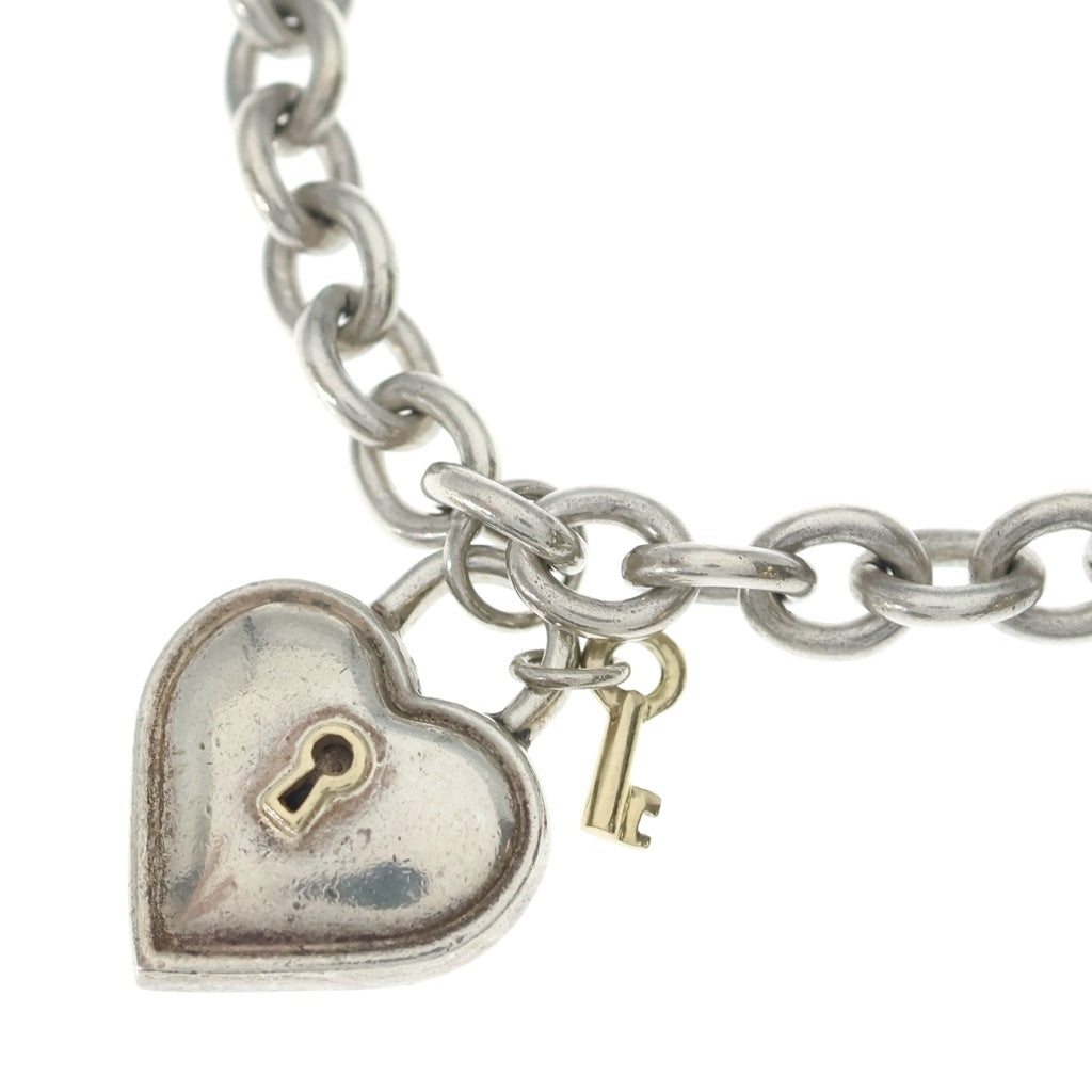 TIFFANY & Co.(ティファニー) ハートロッキー Ag925 チョーカー ペンダント ネックレス チェーン シルバー×ゴールド