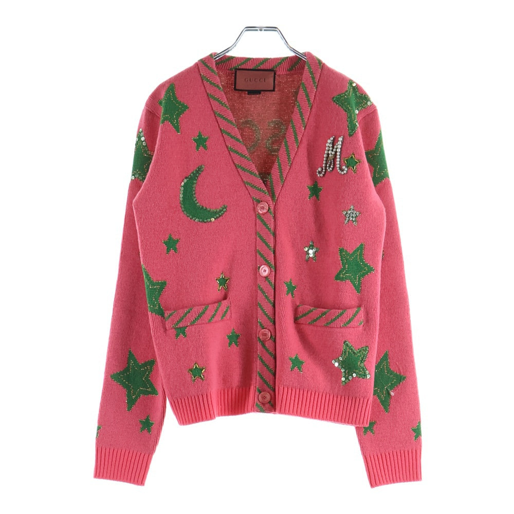 GUCCI(グッチ) □ミケーレ ニット ピンク スパンコール 624018