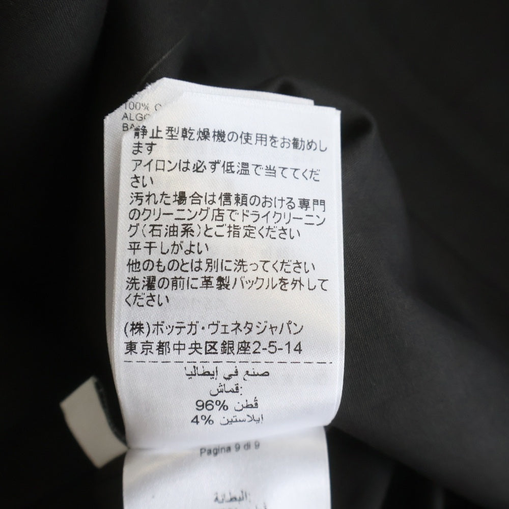 BOTTEGA VENETA(ボッテガヴェネタ) ■20AW ロングコート トライアングルバッグル ブラック コットン 635851