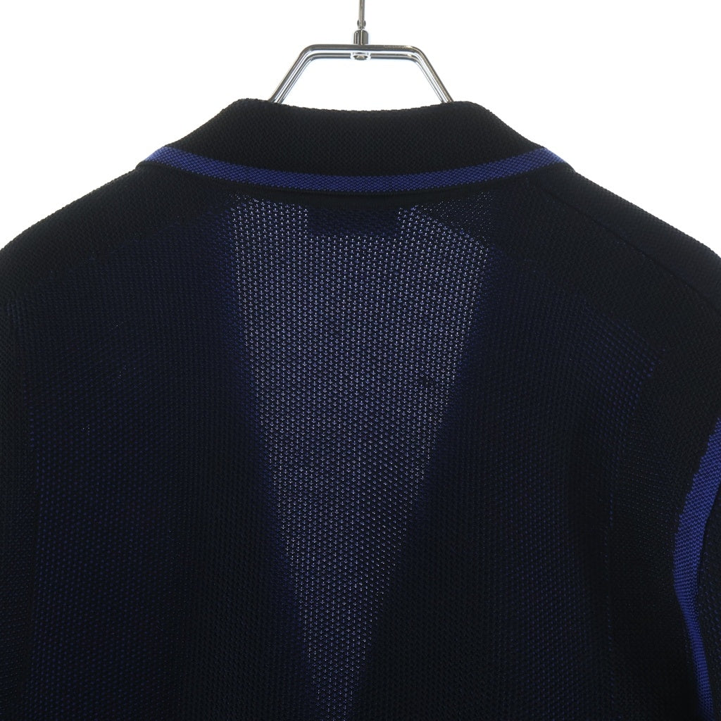 Dior HOMME(ディオールオム) ウール混 ニット 2B テーラードジャケット ブラック/ブルー 533M243ZT010