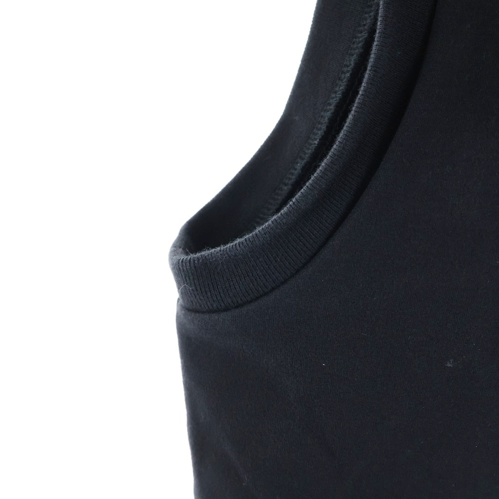 Dior HOMME(ディオールオム) 17AW ハーフジップフーデッドサイドラインノースリーブパーカー ブラック 763J206Y0438