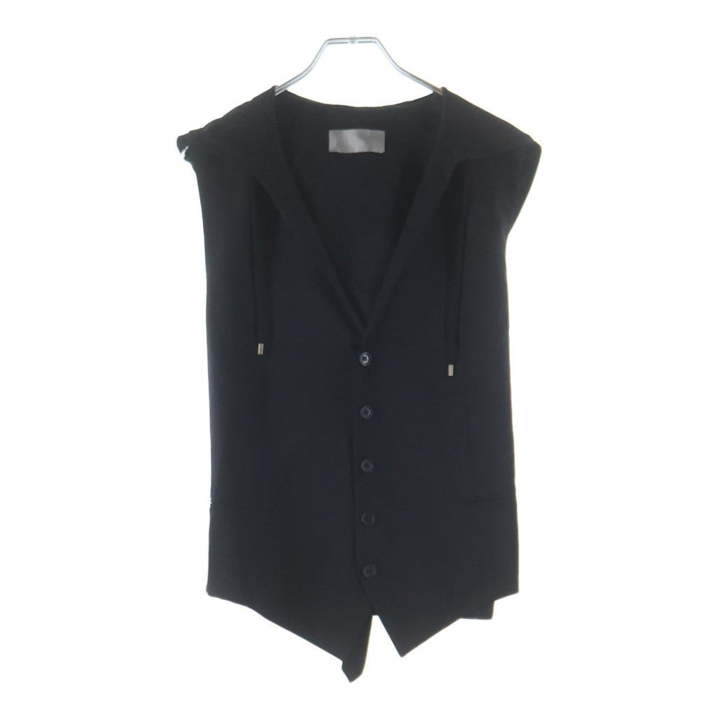 Dior HOMME(ディオールオム) 10AW フード付ジレ ベスト ブラック 0E3160700559