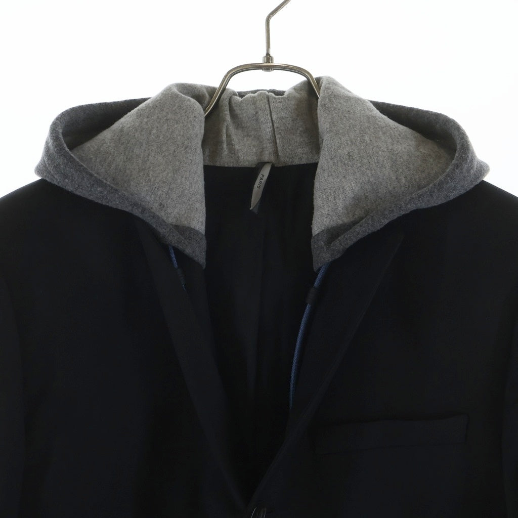 Dior HOMME(ディオールオム) 14AW ノッチトラベル 3Bフーデット テーラードジャケット ブラック #48 433C215Z2200