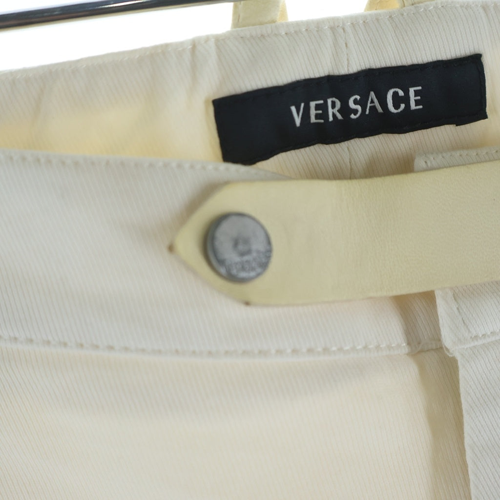 VERSACE(ヴェルサーチ) フロントホック パンツ ホワイト 56
