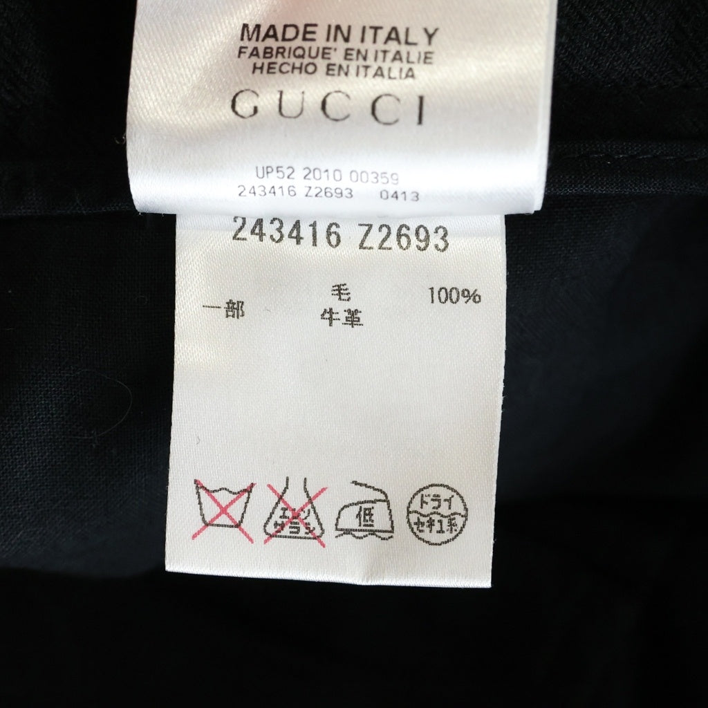 GUCCI(グッチ) カーゴパンツ ウール ブラック 50 243416 Z2693