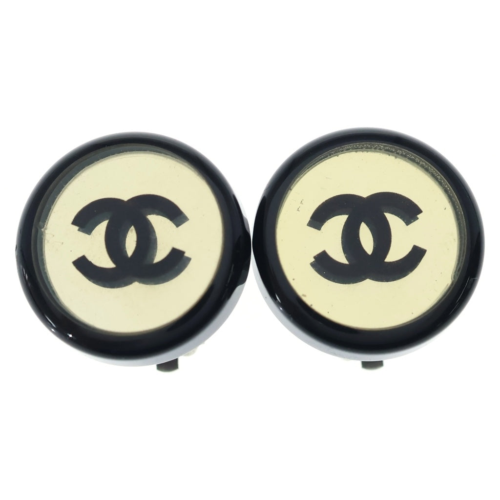 CHANEL(シャネル) ココマーク ラウンドイヤリング ゴールド×ブラック 01P GP レディース