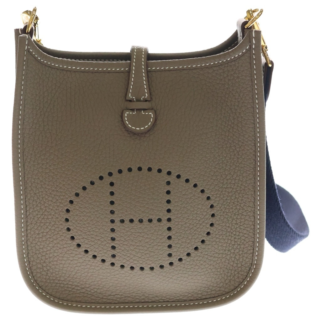HERMES(エルメス) エヴリン TPM エトゥープ トリヨンクレマンス レザー ショルダーバッグ ベージュ K刻印 ゴールド金具 レディース