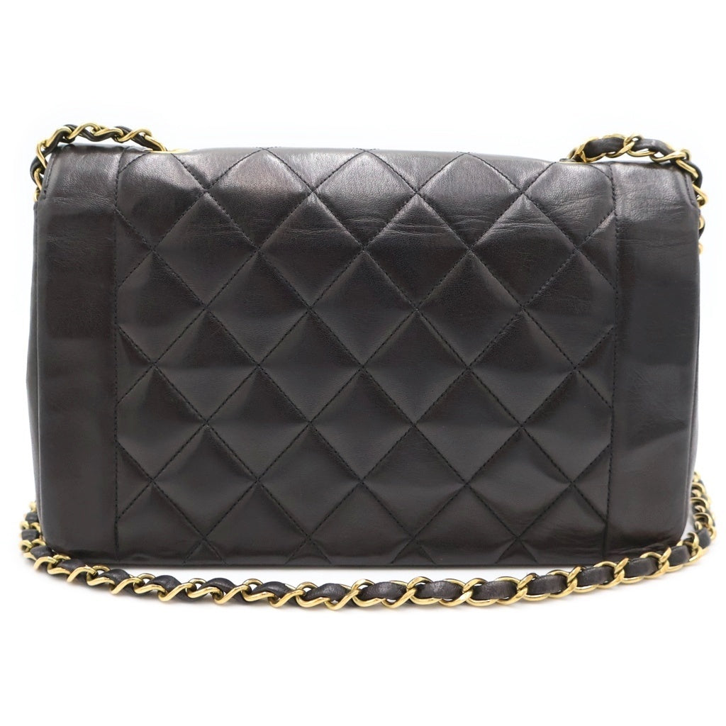 CHANEL(シャネル) ダイアナ 25 チェーンショルダーバッグ キルティングバッグ ブラック ラムスキン A01165 ゴールド金具 レディース