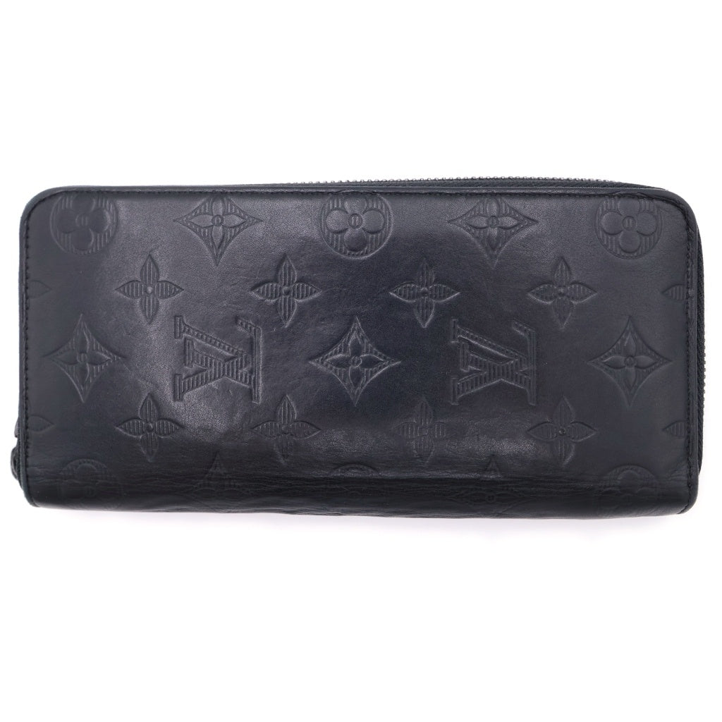 LOUIS VUITTON(ルイヴィトン) モノグラム シャドウジッピー オーガナイザー ロングウォレット 長財布 ブラック レザー M62902 シルバー金具