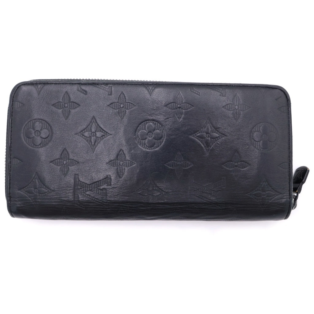 LOUIS VUITTON(ルイヴィトン) モノグラム シャドウジッピー オーガナイザー ロングウォレット 長財布 ブラック レザー M62902 シルバー金具