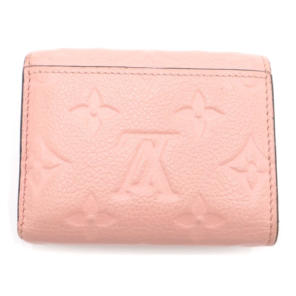 LOUIS VUITTON(ルイヴィトン) アンプラント ポルトフォイユゾエ 三つ折り財布 コンパクトウォレット コインケース ピンク レザー M62936 ゴールド金具 レディース