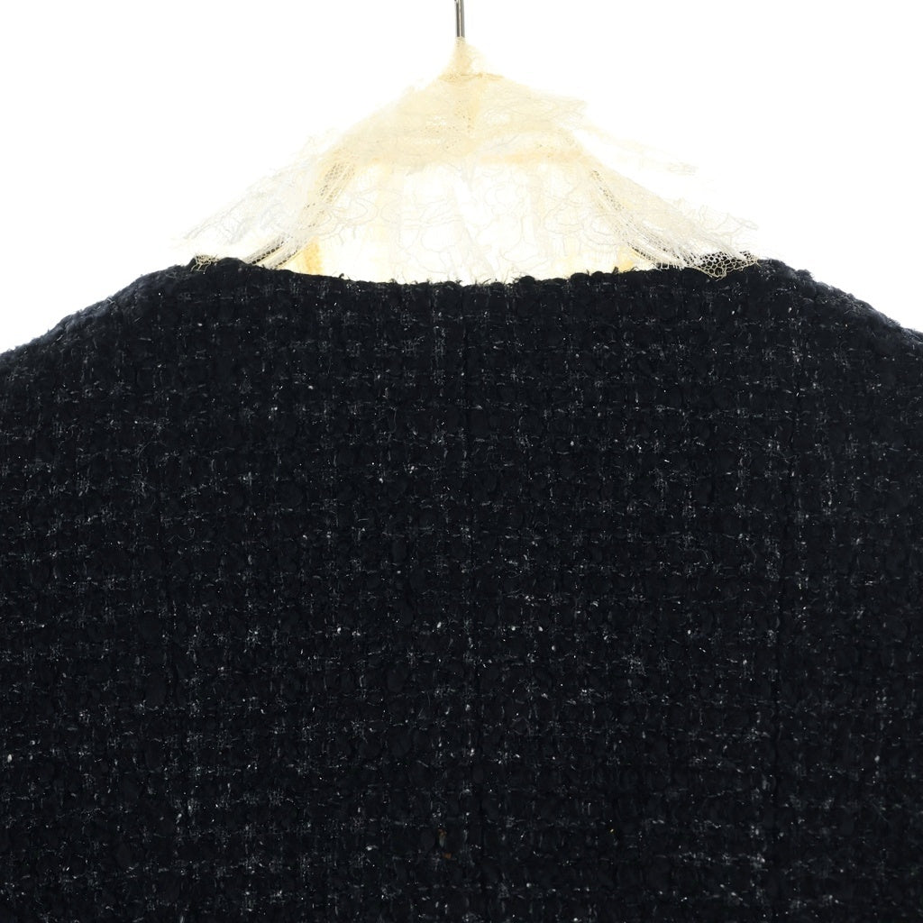 CHANEL(シャネル) ツイードジャケット ブラック 38 レース×3 レディース