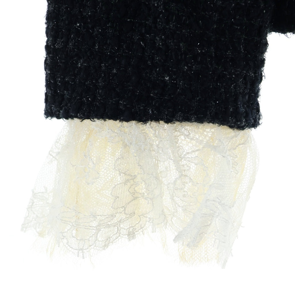 CHANEL(シャネル) ツイードジャケット ブラック 38 レース×3 レディース