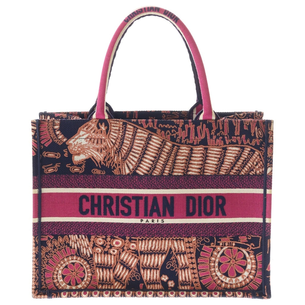 Christian Dior(クリスチャンディオール) トワル ドゥ ジュイ エンブロイダリー ブックトート ミディアム ピンク系 キャンバス レディース