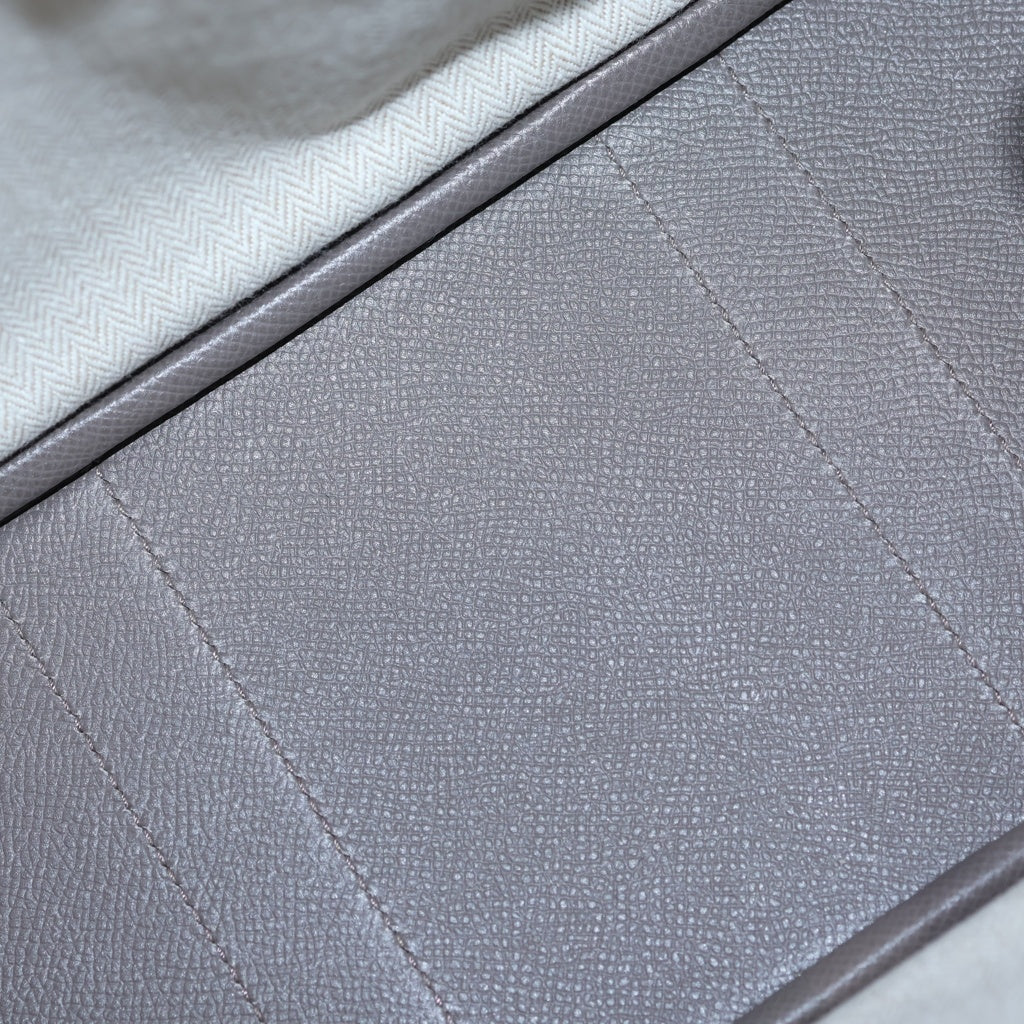 HERMES(エルメス) ガーデンパーティTPM エプソン レザー グリアスファルト グレー シルバー金具 A刻印 レディース