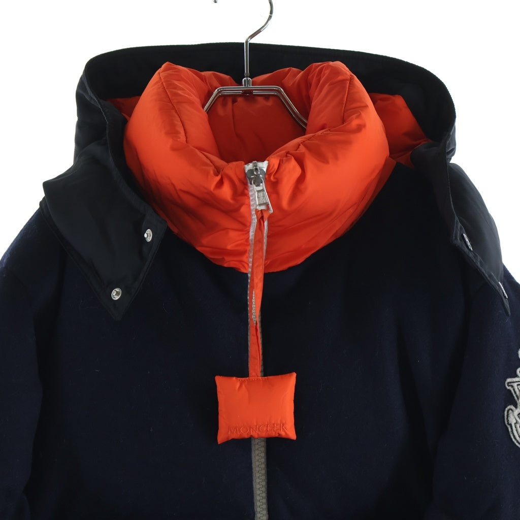 MONCLER(モンクレール) 20AW ×JW Anderson STONOR ジェイダブリューアンダーソン ウール ダウンジャケット ネイビー/オレンジ F209E1A51600
