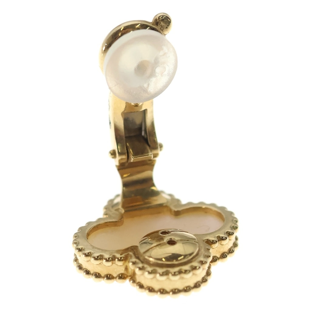 Van Cleef & Arpels(ヴァンクリーフアンドアーペル) ヴィンテージアルハンブラ マザーオブパール イヤリング ホワイト×ゴールド Au750YG 7.8g VCARA44100 レディース