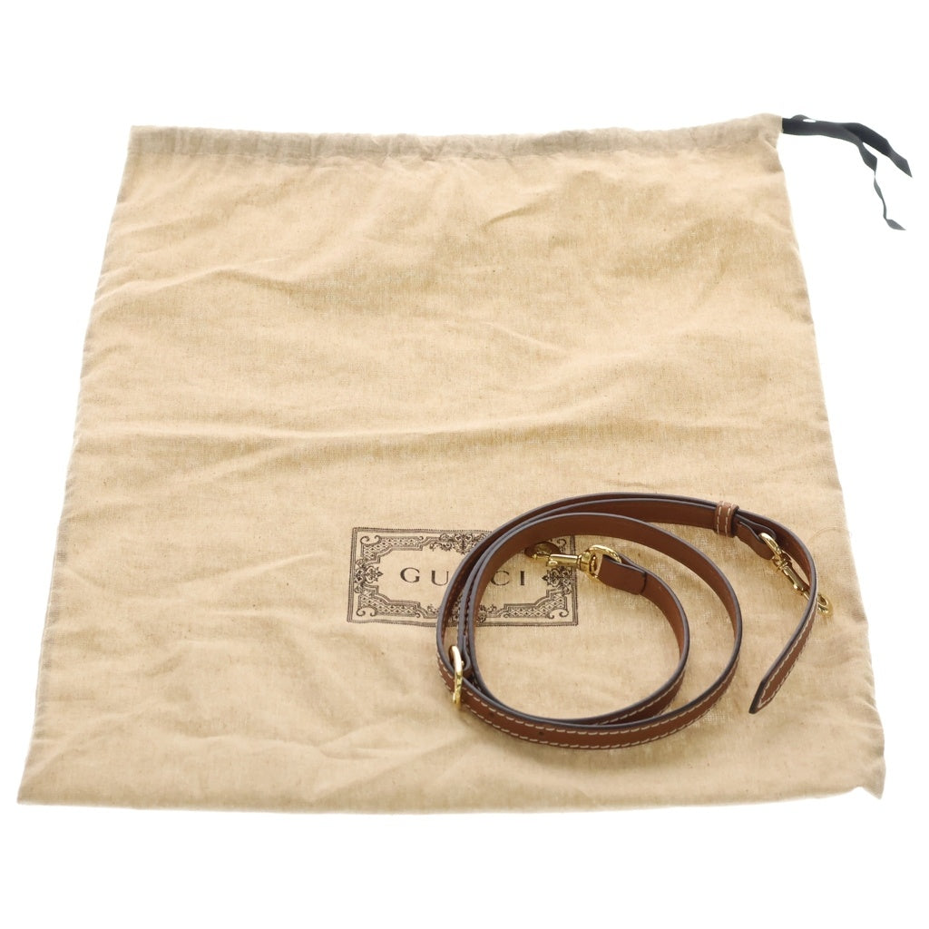 GUCCI(グッチ) インターロッキングG キャンバス レザー 2WAY ハンド ショルダー トートバッグ アイボリー/ブラウン 727728 レディース