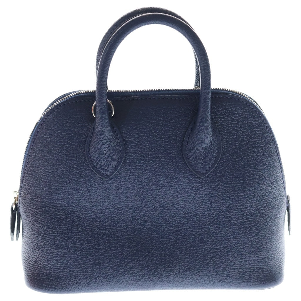 HERMES(エルメス) ボリード1923 ミニ ネイビー系 シェーブル 2wayバッグ ショルダーバッグシルバー金具 K刻印 レディース