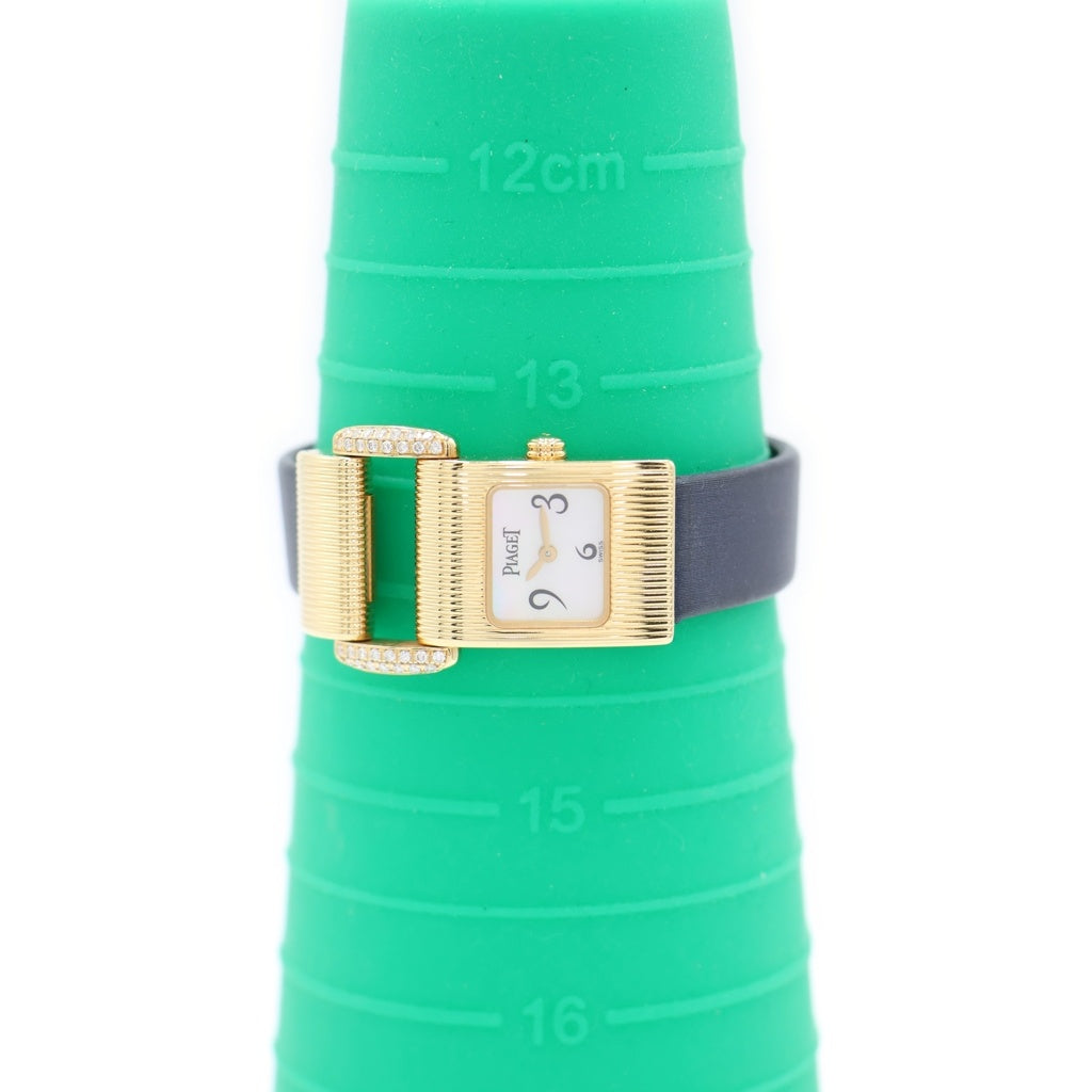 PIAGET(ピアジェ) ミスプロトコール シェル文字盤 クォーツウォッチ 腕時計 K18YG イエローゴールド/ネイビー 5222 レディース