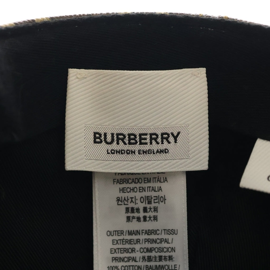 BURBERRY(バーバリー) TBモノグラム PVC ベースボールキャップ 帽子 ブラウン 8018971