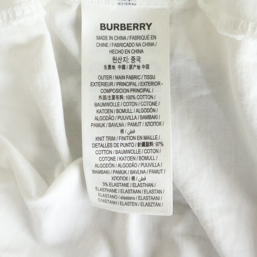 BURBERRY(バーバリー) TBロゴプリント クルーネック 半袖 Tシャツ カットソー ホワイト 8038544 レディース