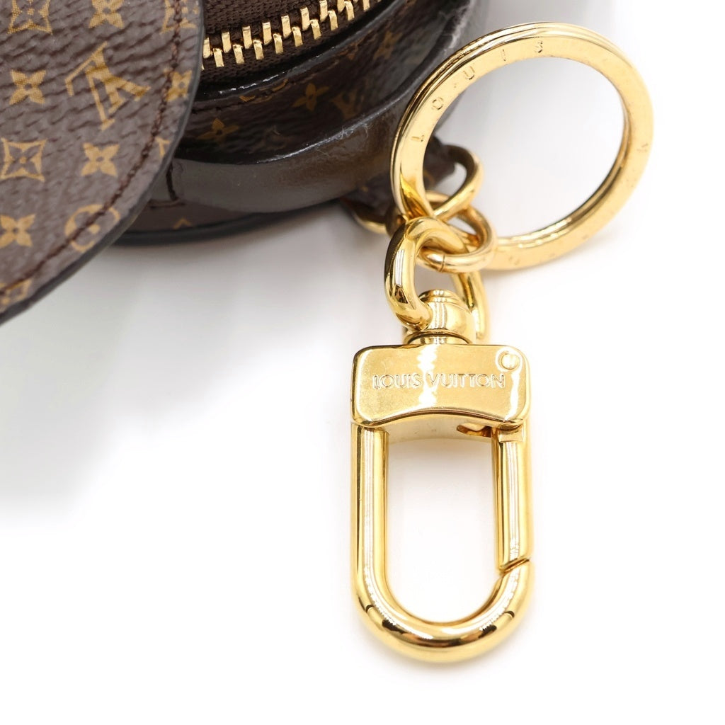 LOUIS VUITTON(ルイヴィトン) モノグラム ポルトクレ パピー レザー キーホルダー ポーチ ケース バッグチャーム ブラウン M80254 ゴールド金具 レディース