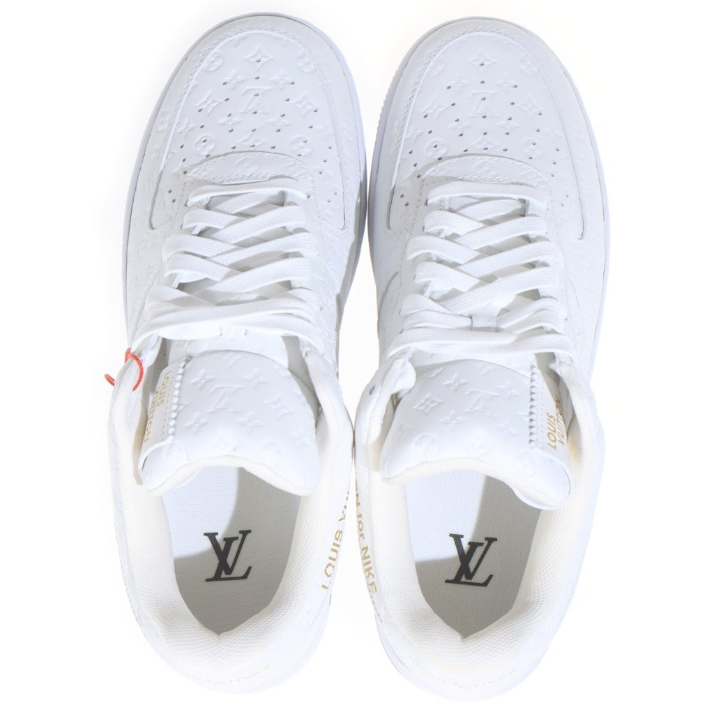 LOUIS VUITTON(ルイヴィトン) ×AIR FORCE 1 ROW ナイキ エアフォース 1 バイ ヴァージルアブロー レザー モノグラム ローカットシューズ スニーカー ホワイト