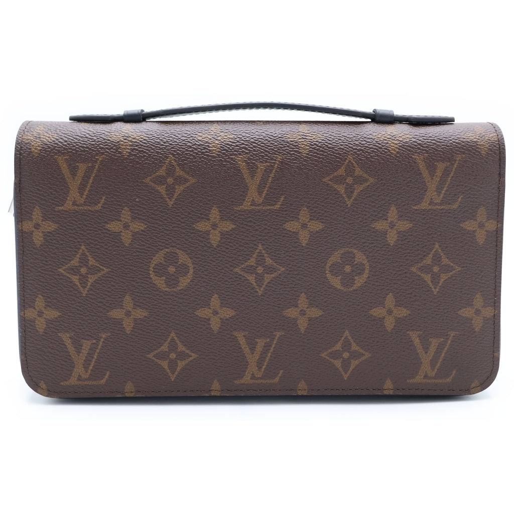 LOUIS VUITTON(ルイヴィトン) モノグラムマカサー ジッピーXL ロングウォレット 財布 カードケース ブラウン レザー×PVC M61506 ゴールド金具 レディース