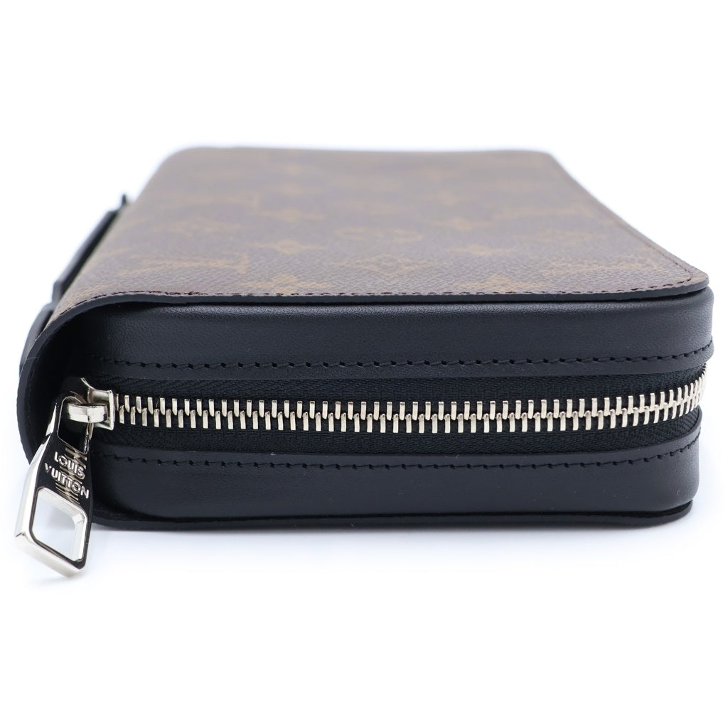 LOUIS VUITTON(ルイヴィトン) モノグラムマカサー ジッピーXL ロングウォレット 財布 カードケース ブラウン レザー×PVC M61506 ゴールド金具 レディース