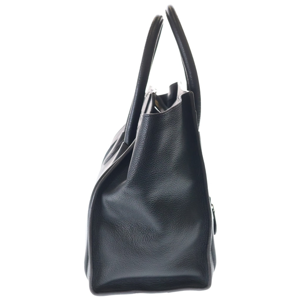 CELINE(セリーヌ) ラゲージ ミニ ハンドバッグ ブラック レザー シルバー金具 レディース