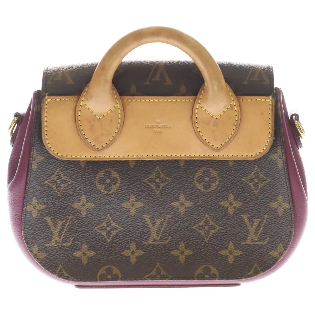 LOUIS VUITTON(ルイヴィトン) モノグラムエデンPM ショルダーバッグ ブラウン×ボルドー レザー×PVC M40985 ゴールド金具 レディース