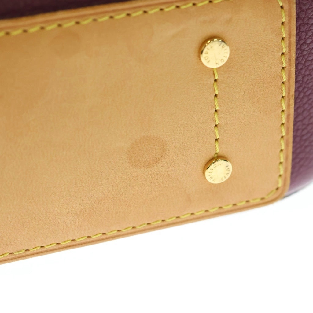 LOUIS VUITTON(ルイヴィトン) モノグラムエデンPM ショルダーバッグ ブラウン×ボルドー レザー×PVC M40985 ゴールド金具 レディース
