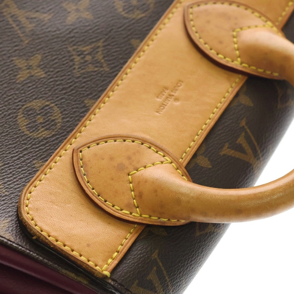 LOUIS VUITTON(ルイヴィトン) モノグラムエデンPM ショルダーバッグ ブラウン×ボルドー レザー×PVC M40985 ゴールド金具 レディース