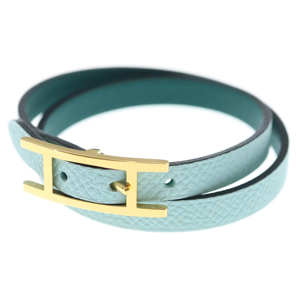 HERMES(エルメス) ビーアピ ドゥブルトゥール レザー 2連 ブレスレット 