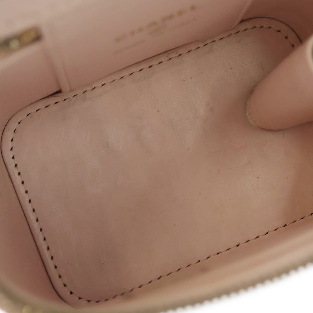 CHANEL(シャネル) ミニ バニティ チェーンショルダーバッグ ピンク キャビアスキン ゴールド金具 レディース
