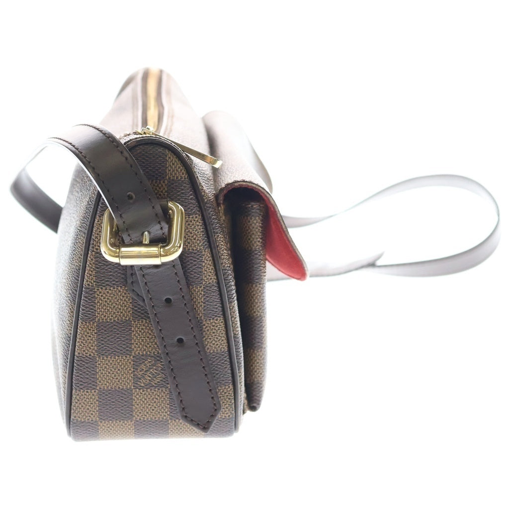 LOUIS VUITTON(ルイヴィトン) ダミエ ラヴェッロGM ショルダーバッグ ブラウン レザー×PVC N60006 ゴールド金具 レディース