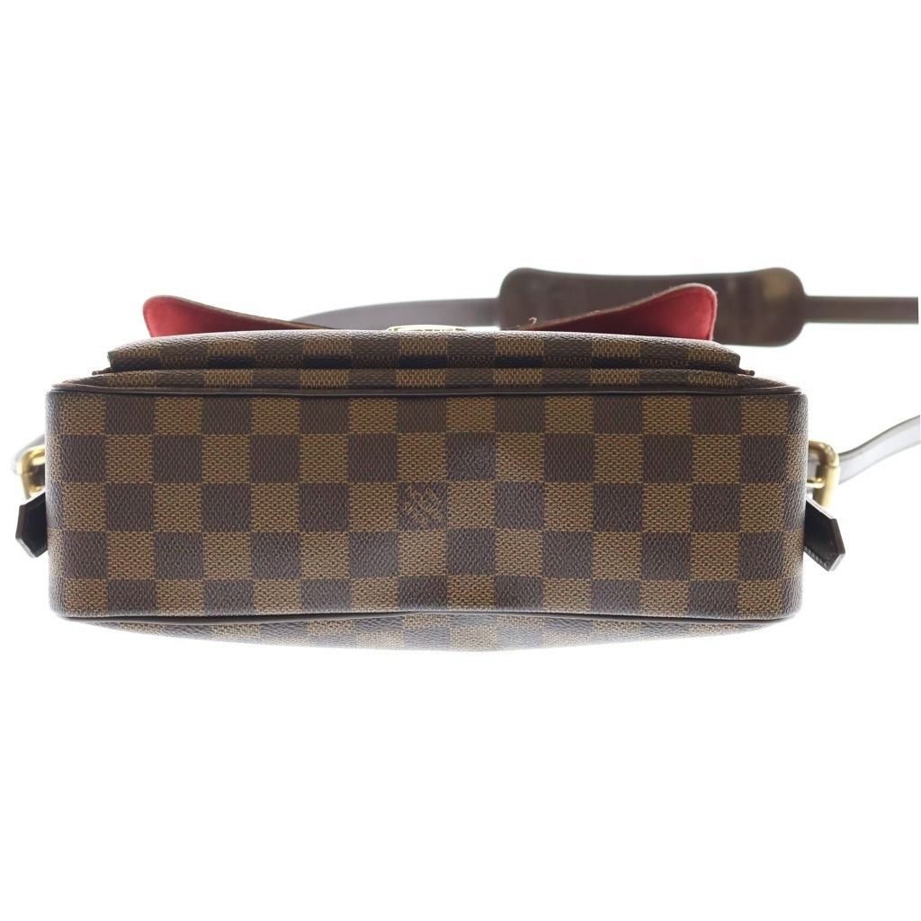 LOUIS VUITTON(ルイヴィトン) ダミエ ラヴェッロGM ショルダーバッグ ブラウン レザー×PVC N60006 ゴールド金具 レディース