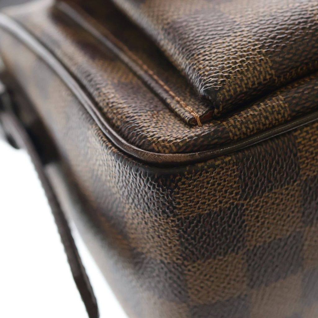 LOUIS VUITTON(ルイヴィトン) ダミエ ラヴェッロGM ショルダーバッグ ブラウン レザー×PVC N60006 ゴールド金具 レディース