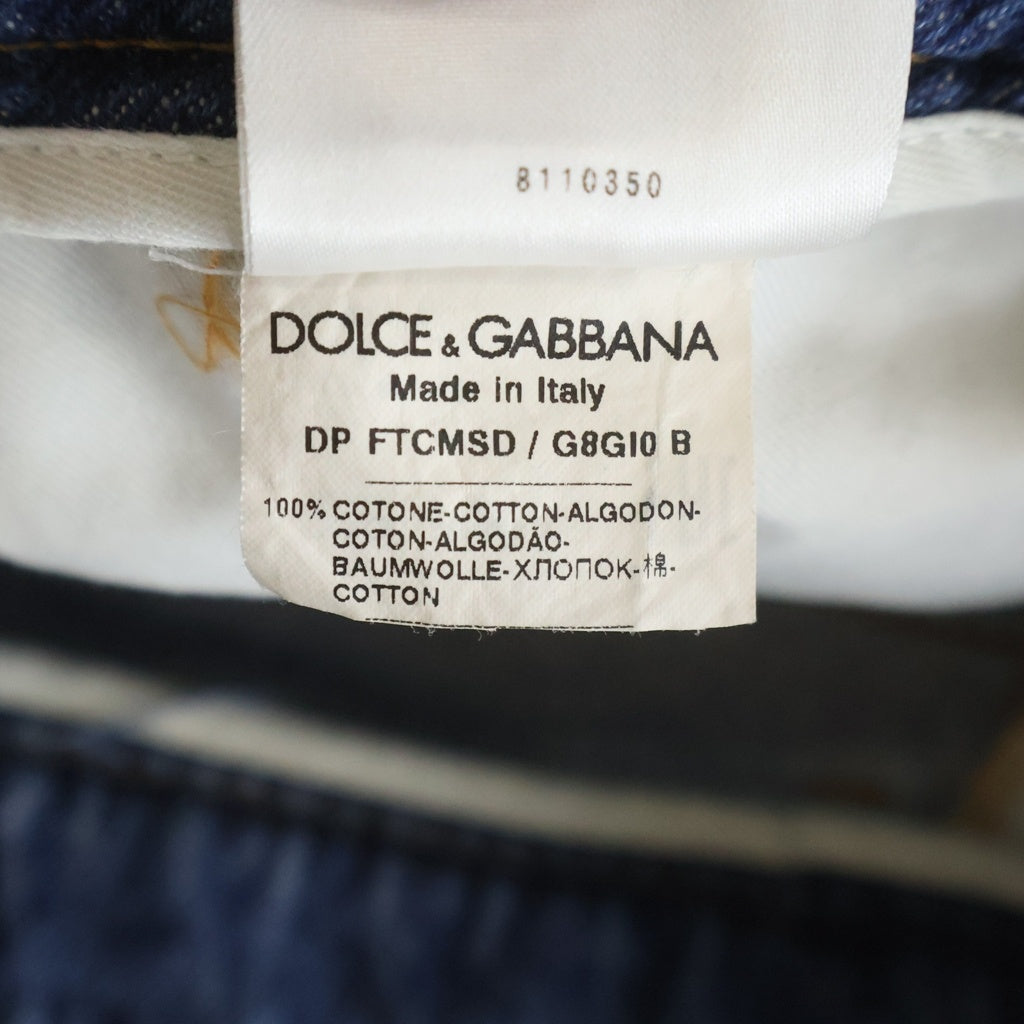 DOLCE & GABBANA(ドルチェアンドガッバーナ) ダメージデニム パンツ ブルー 36 レディース